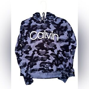Calvin Klein Performance Women Gray Camo Hoodie LIKE NEW